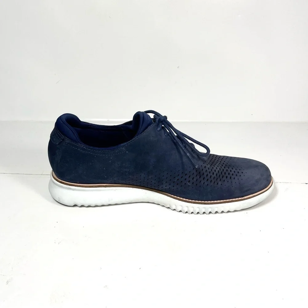 Cole Haan Zerogrand‎ Men's Laser Wing Oxford’s Size 9.5M Blue Leather